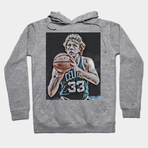 larry bird boston Hoodie by sepuloh